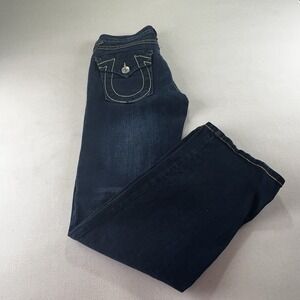 True Religion Women's Boot Cut Jean Size 30 VTG  2000s Y2K Made In USA Low Rise